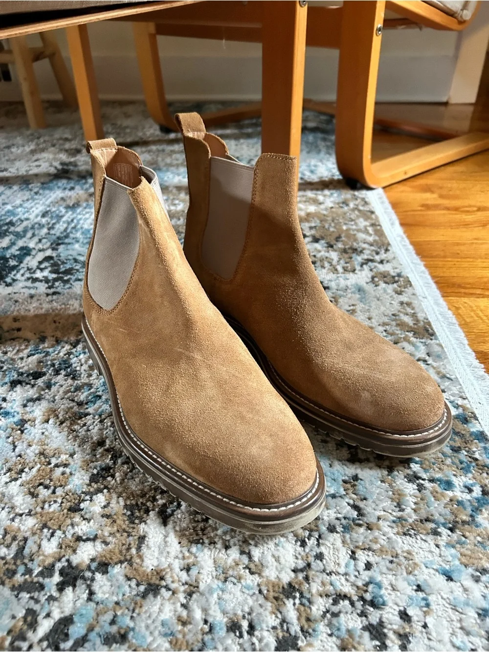 Suede Chelsea Chukka Boots in Tan for Men